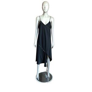 NWT Sam Edelman Black and Leopard Print Dress